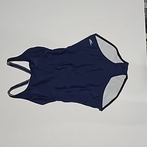 Speedo Womens Peacoat One Piece Swimsuit Size L
